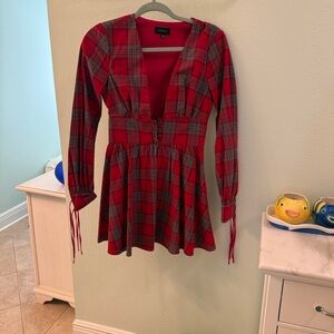 MAJORELLE Verona Mini
Dress in Red Plaid | REVOLVE